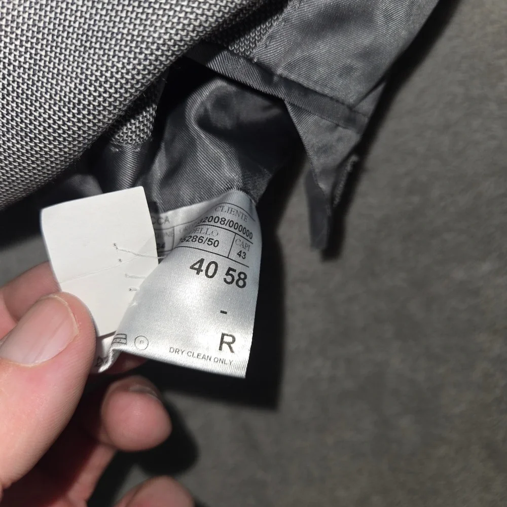 Canali Impeccabile Grey Wool Blazer Sport Coat Mens 58 R IT 48 R Made in Italy - Picture 11 of 12